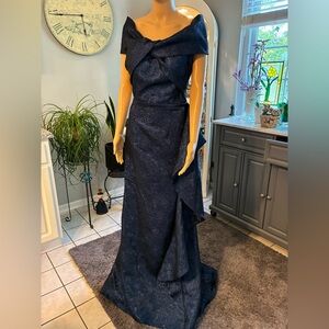 Elegant Navy Blue Gown